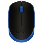 罗技（Logitech） M171 无线办公鼠标 家用商务对称轻音鼠标黑色蓝边