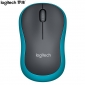 罗技（Logitech） M186对称鼠标 商务办公家用鼠标 带无线2.4G接收器 企业采购 黑色蓝边