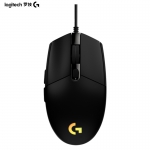 罗技（G） G102二代鼠标RGB流光灯效鼠标 轻量化设计小手男女生鼠标8000DPI传感器 黑色