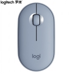 罗技（Logitech） Pebble无线蓝牙鼠标办公静音鼠标鹅卵石女性时尚小巧便携 雾霭蓝