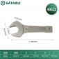 世达（SATA）重型敲击开口扳手捶打锤击单头开口27MM-105MM 48603-48622 48621(规格100mm)