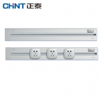正泰（CHNT）轨道插座电力轨道插座可移动插线板明装墙壁接线板多功能插座 薄款壁挂式轨道银色60CM