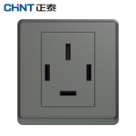 正泰（CHNT）开关插座86型墙壁面板家用暗装窄边框面板一开三相四线插座25A NEW6-M14915幻银灰