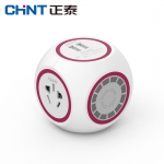 正泰智能USB插座排插接线板拖插线板家用创意插头转换器3五孔2USB香橙色球插有线1.5m  Sunrise 7-1030U/2