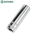 世达（SATA）12.5mm系列6角长套筒 公制六角长套筒10mm13401-13417 15mm 13406 铬钒钢