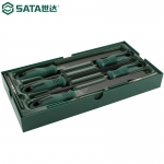 世达（SATA）工具托套装套筒扳手钳类锉刀螺丝批套筒快扳 09901-09915 8件锉刀09910