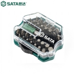 世达（SATA）工具手动\/电动\/气动旋具头组套汽修工具快脱磁性接杆 09331 31件套气动09333