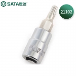 世达（SATA）五金工具6.3MM梅花形内六方内六角旋具套筒批头子螺丝刀21101-21107 21104/花形T-20