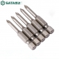世达（SATA）5件套6.3MM系列50MM长十字旋具头#0#1#2#3多规格59321-59324 59321(#0)