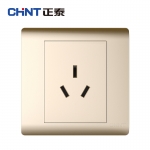 正泰（CHNT） NEW7-Z10812A NEW7Z开关插座/香槟金/三孔插座16A（2只装）