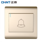 正泰（CHNT） NEW7-Z30202A 香槟金门铃开关（2只装）