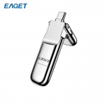 忆捷（EAGET）HS-C02 128GB USB3.0 极速固态U盘 Type-C双接口 读速高达530MB/s 写420MB/s 手机固态硬盘优盘 商用