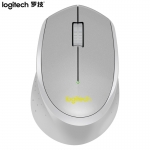 罗技（Logitech） M330 轻音鼠标 无线鼠标 办公鼠标 右手鼠标 带无线微型接收器 灰色