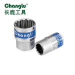 长鹿 1/2"蓝带十二角套筒26mm 铬钒钢锻造 货号：CL200226【1/2"蓝带十二角套筒26mm*1个】手动套筒