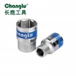 长鹿1/2"蓝带六角套筒25mm 铬钒钢锻造 【1/2"蓝带六角套筒25mm*1个】手动套筒