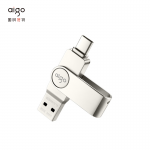 爱国者（aigo） U356 128GB 手机U盘 U356炫酷高速款 银色Type-C USB3.2 双接口