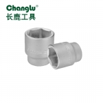 长鹿 3/4"&1"雾面六角重型套筒18mm铬钒钢锻造 货号：CL201718【3/4"雾面六角重型套筒18mm*1个】手动套筒