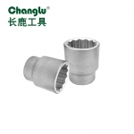 长鹿 3/4"&1"雾面十二角重型套筒17mm铬钒钢锻造 货号：CL201817【3/4"十二角雾面套筒17mm*1个】手动套筒
