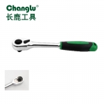 长鹿镜面牛角快速脱落棘轮扳手 铬钒钢制造 货号：CL302711【1/2”牛角快脱棘轮扳手*1把】