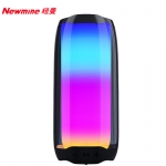 纽曼（Newmine） BT56蓝牙音箱桌面音响户外家用便携式重低音炮全面屏炫彩发光无线迷你小音箱插U盘音乐播放器