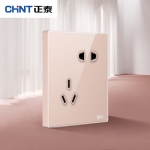 正泰 CHNT开关插座面板2HD系列86型钢化玻璃镜面高级晨光粉色NEW2-H11133D