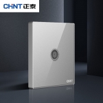 正泰 CHNT开关插座面板2HD系列98型钢化玻璃镜面高级灰色NEW2-H20108D