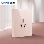 正泰 CHNT开关插座面板2HD系列86型钢化玻璃镜面高级晨光粉色NEW2-H10813D