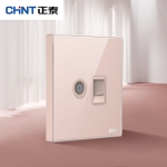 正泰 CHNT开关插座面板2HD系列86型钢化玻璃镜面高级晨光粉色NEW2-H21203D