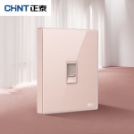 正泰 CHNT开关插座面板2HD系列86型钢化玻璃镜面高级晨光粉色NEW2-H20103D