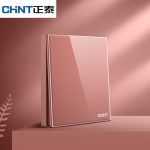 正泰 CHNT开关插座面板2HD系列98型钢化玻璃镜面高级宫廷红NEW2-H95107D
