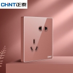 正泰 CHNT开关插座面板2HD系列91型钢化玻璃镜面高级宫廷红NEW2-H11137D