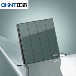 正泰 CHNT开关插座面板2HD系列86型钢化玻璃镜面高级暗夜绿NEW2-H00805D