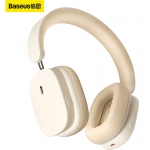 倍思（Baseus） NGTW230013头戴式无线蓝牙 H1 降噪耳机 40db深度降噪70H续航 米白色