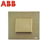 ABB开关面板 墙壁面板 金色开关 单开单控AM10144-AG金色