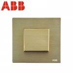 ABB开关面板 墙壁面板 金色开关 单开双控AM10520-AG
