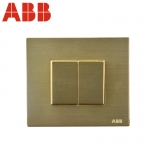 ABB开关面板 墙壁面板 金色开关 双开单控AM10244-AG金色