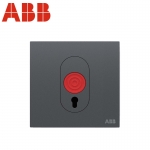 ABB开关插座面板 报警开关 86型SOS求救墙壁呼救开关 盈致系列 灰色 CA419-MG