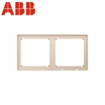 ABB开关插座面板 两位多联边框 盈致系列 金色 CA621-ZG