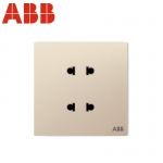 ABB开关插座面板 两位双两孔四孔插座 盈致系列 金色 CA212-ZG