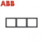 ABB开关插座面板 三位多联边框 盈致系列 灰色 CA631-MG