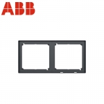 ABB开关插座面板 两位多联边框 盈致系列 灰色 CA621-MG