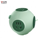 公牛（BULL） 星球插座  带电源适配器 快充球形接线板家用GNV-U104Q极光绿