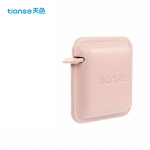 天色（TIANSE） 迷你卷尺2米厚款方形 便携式ins风测量三围身高随身皮尺家用量衣服裁缝尺子自动卡位 TS-5707 淡彩粉