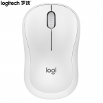 罗技(Logitech) M221 轻音鼠标 无线鼠标 对称鼠标 带无线微型接收器 米白色