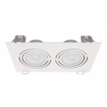 飞利浦（PHILIPS） LED格栅射灯组合装GD100 双头500lm窄角 6W*2 暖光3000K 1个 929002549510 适用于房产物业，家用