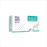 蓝帆医疗（blue sail+）一次性医用乳胶检查手套100只/盒中号M码日常防护家务清洁医疗外科手套天然乳胶舒适耐用乳白色