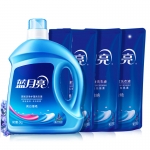 蓝月亮 薰衣草香亮白洗衣液14斤套装：薰亮白3kg+薰亮白袋装1kg×4深层洁净强效去污低泡易漂