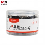 晨光(M&G) 文具4#25mm48只/罐黑色长尾夹中号金属票据夹Eplus系列办公燕尾夹子ABS92735