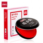 得力（deli） 89mm金属圆盖财务快干印台印泥 办公用品 红色9859