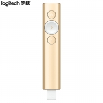 罗技(Logitech) Spotlight 无线演示器 演讲笔 放大聚焦液晶屏可显 (金色)